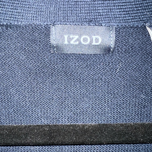 Vintage IZOD Mens Cardigan Sweater Navy Blue Cotton Preppy XXL 2XL - Picture 5 of 9